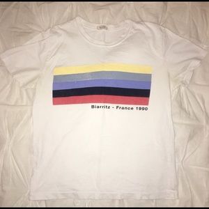 Brandy Melville White Graphic Tee